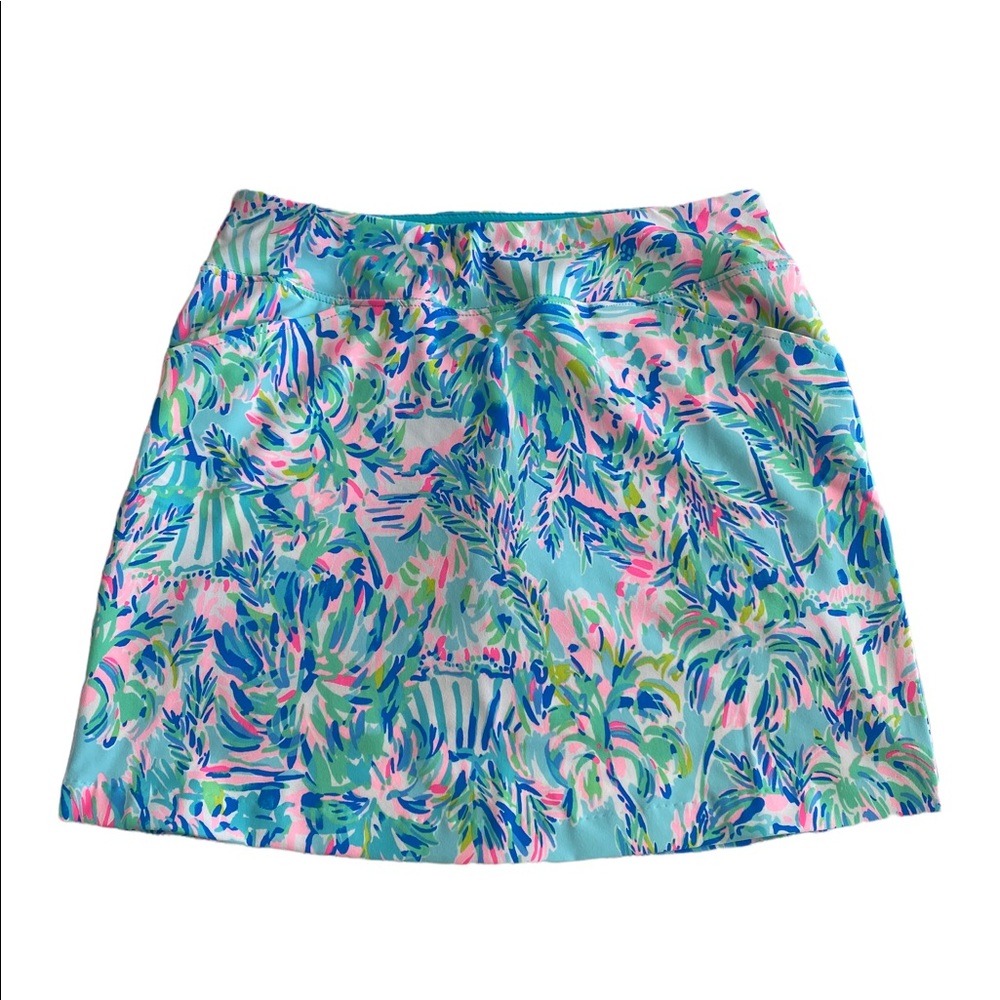 Lilly Pulitzer Monica Blue Ibiza Cabana Cocktail Print Skort Size 8
